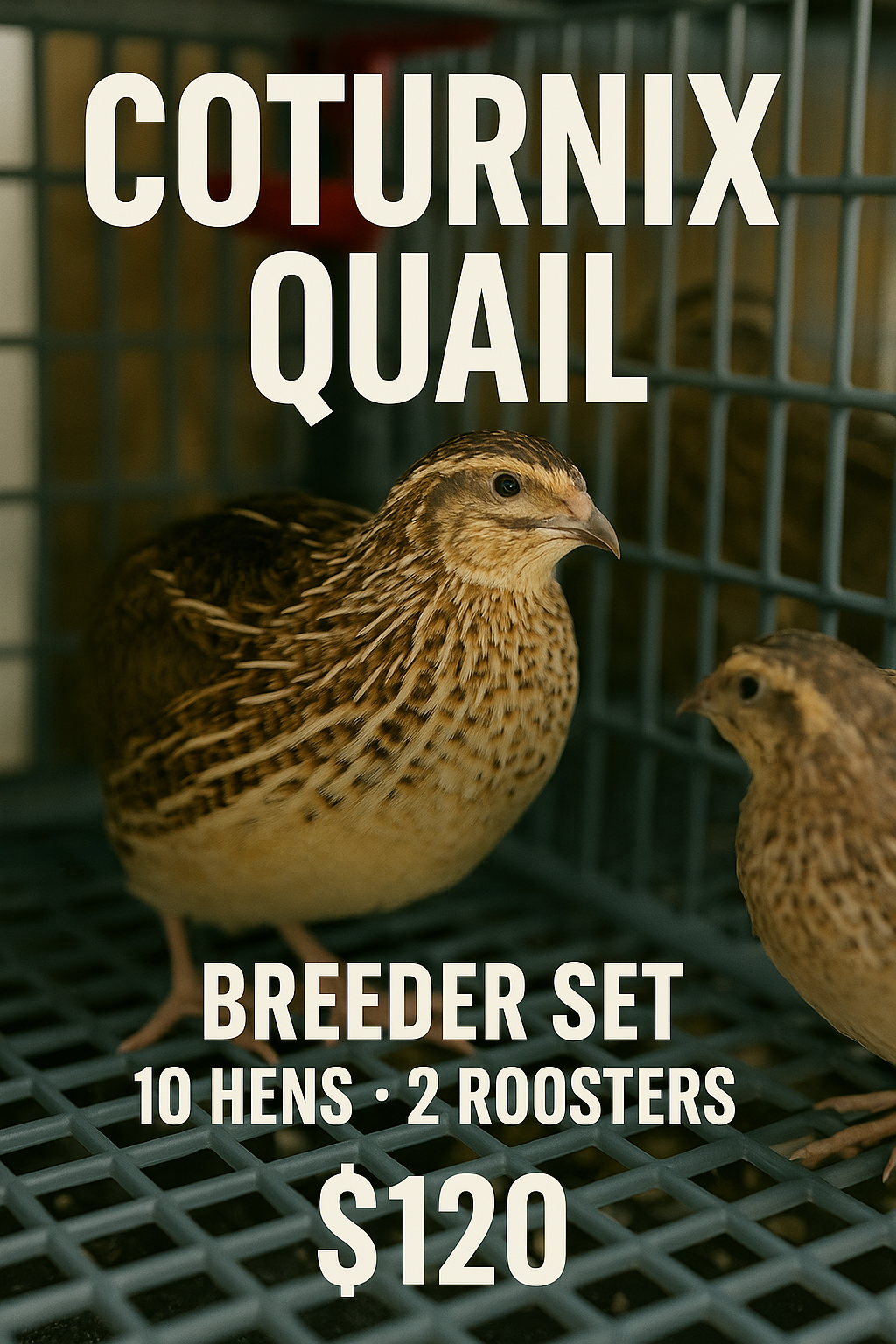 Live Coturnix Quail Breeder Set of 12