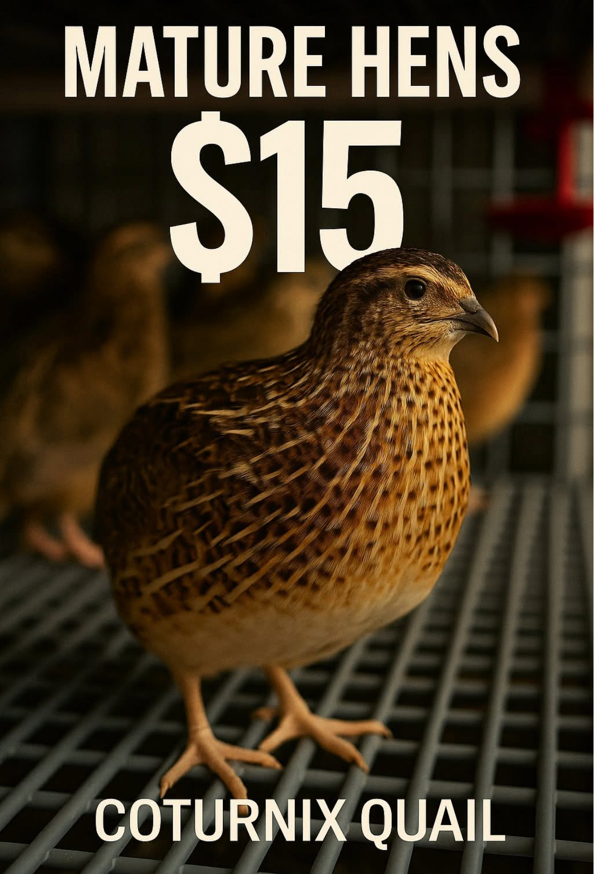 Mature Coturnix Quail Hen